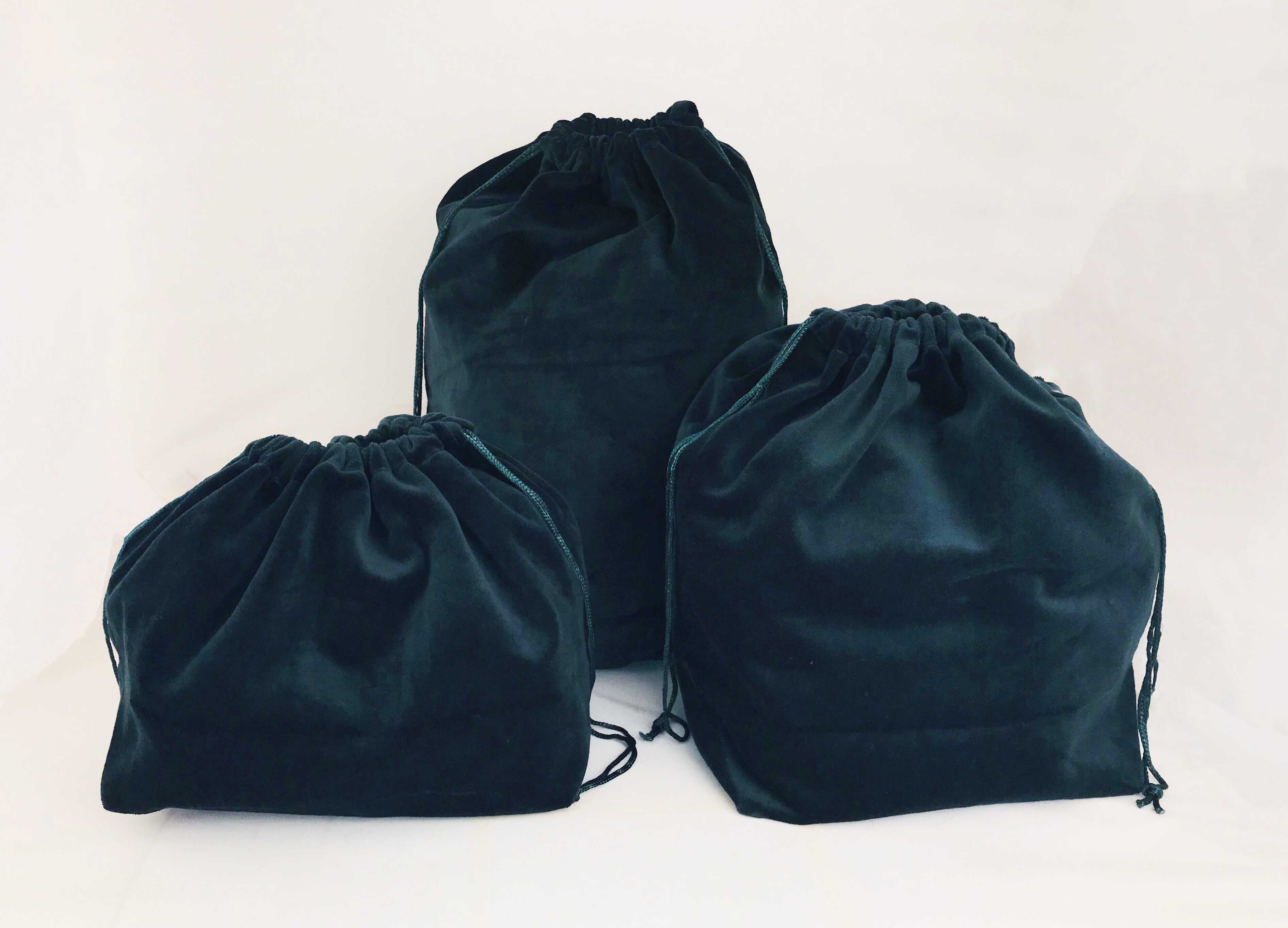 10 x Gusseted Urn Bags - Green (No Embroidery) - Click Image to Close