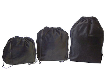 10 x Gusseted Urn Bags - Black (No Embroidery)