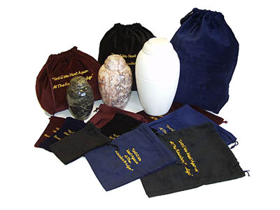 Velvet Cremation Ashes Urn Bag Red – Urns UK