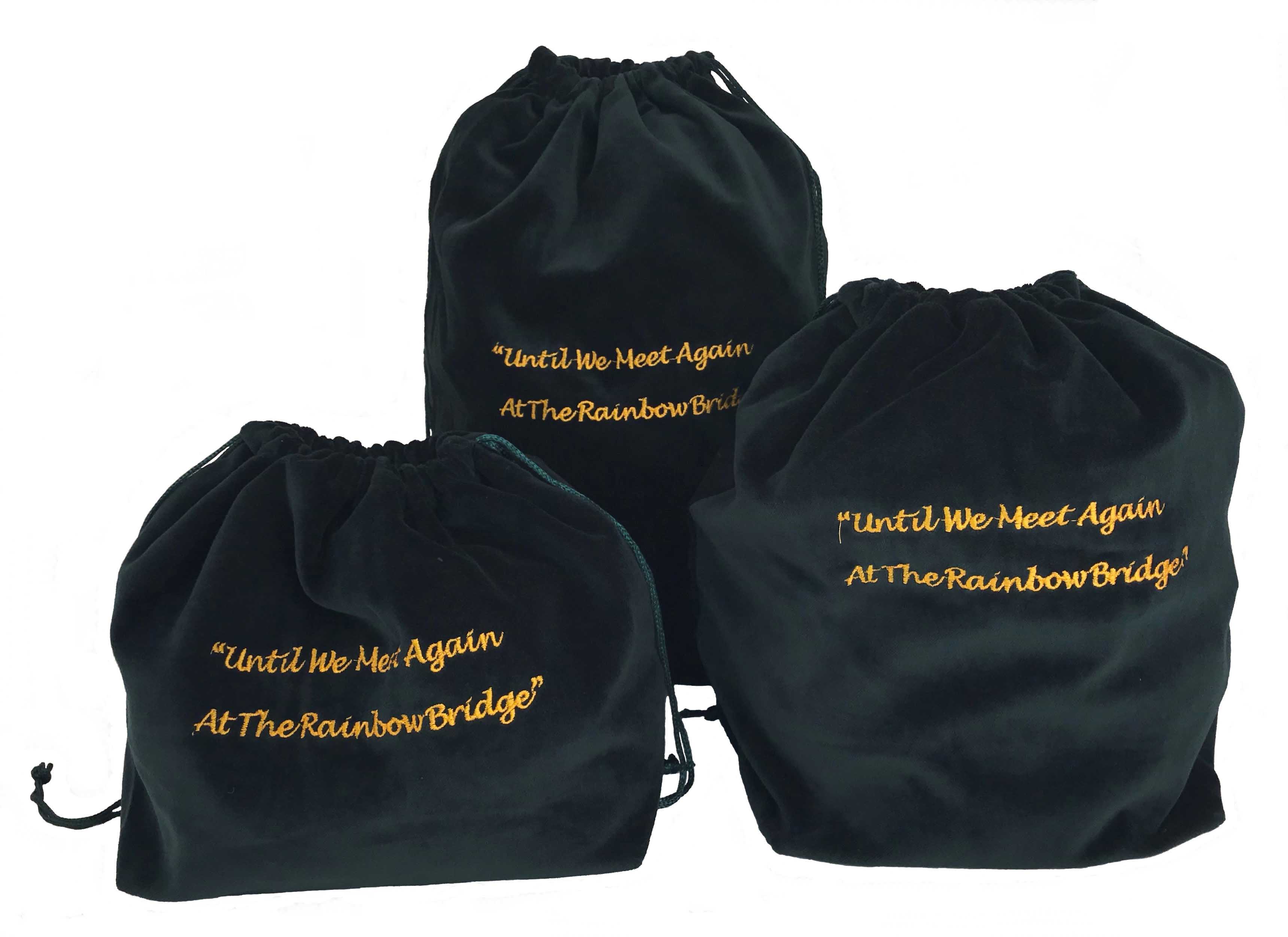 10 x Gusseted Urn Bags - Green (Rainbow Bridge)